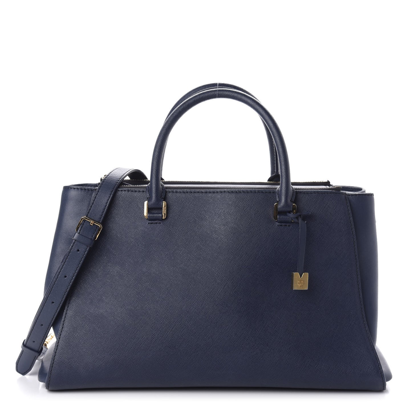Saffiano Top Handle Tote Blue