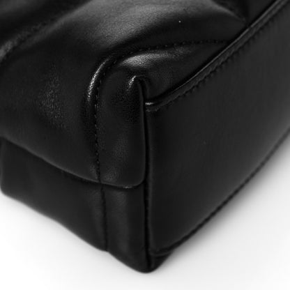 Saint Laurent Lambskin Quilted Toy Loulou Puffer Monogram Chain Satchel Black 9 of 13