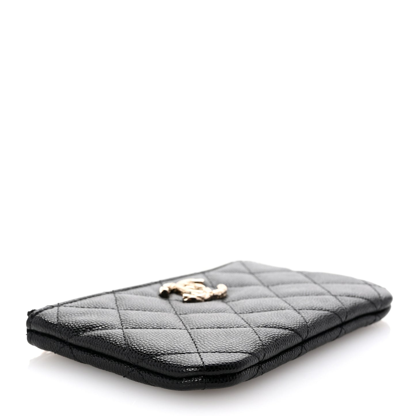 Caviar Quilted CC Small Pouch Black