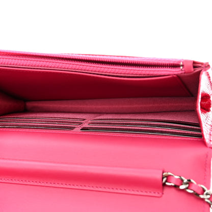 Chanel Snakeskin Wallet On Chain WOC Pink 5 of 11