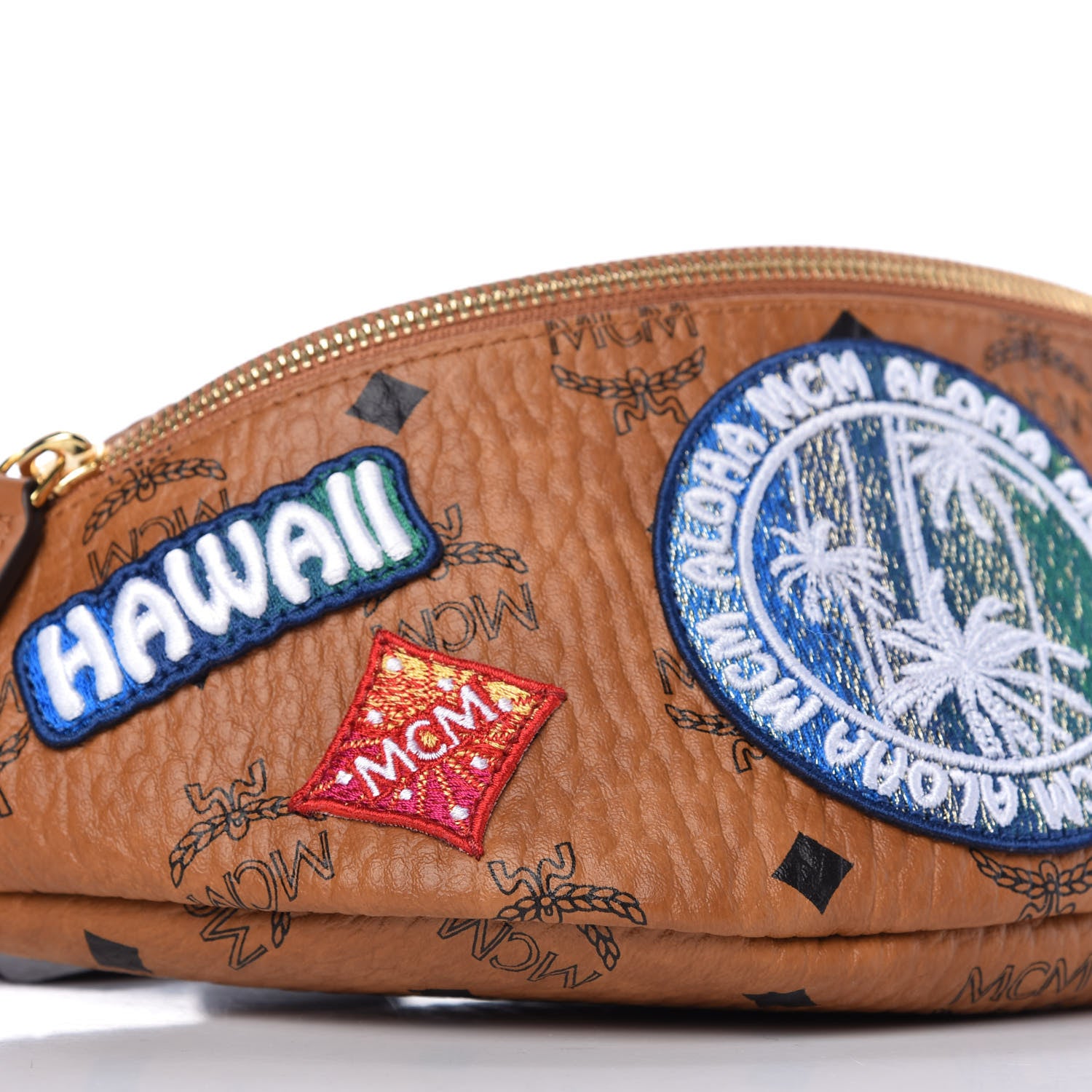 MCM Visetos Hawaii Patch Small Stark Belt Bag Cognac 6 of 9