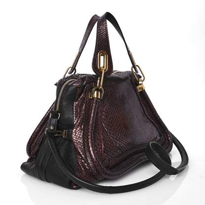 Chloe Snakeskin Medium Paraty Gold Berry 3 of 14