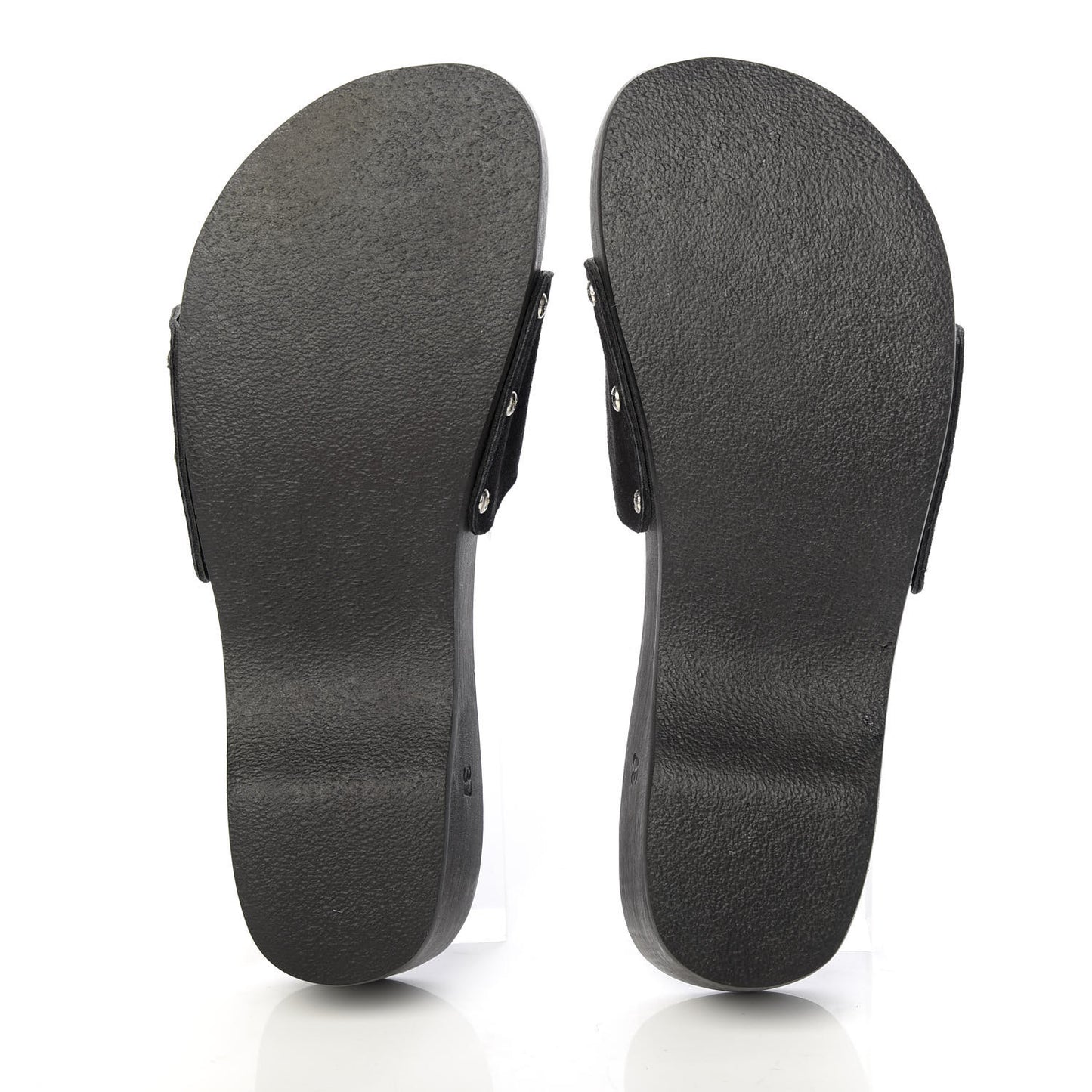Suede CC Buckle Clogs 37 Black