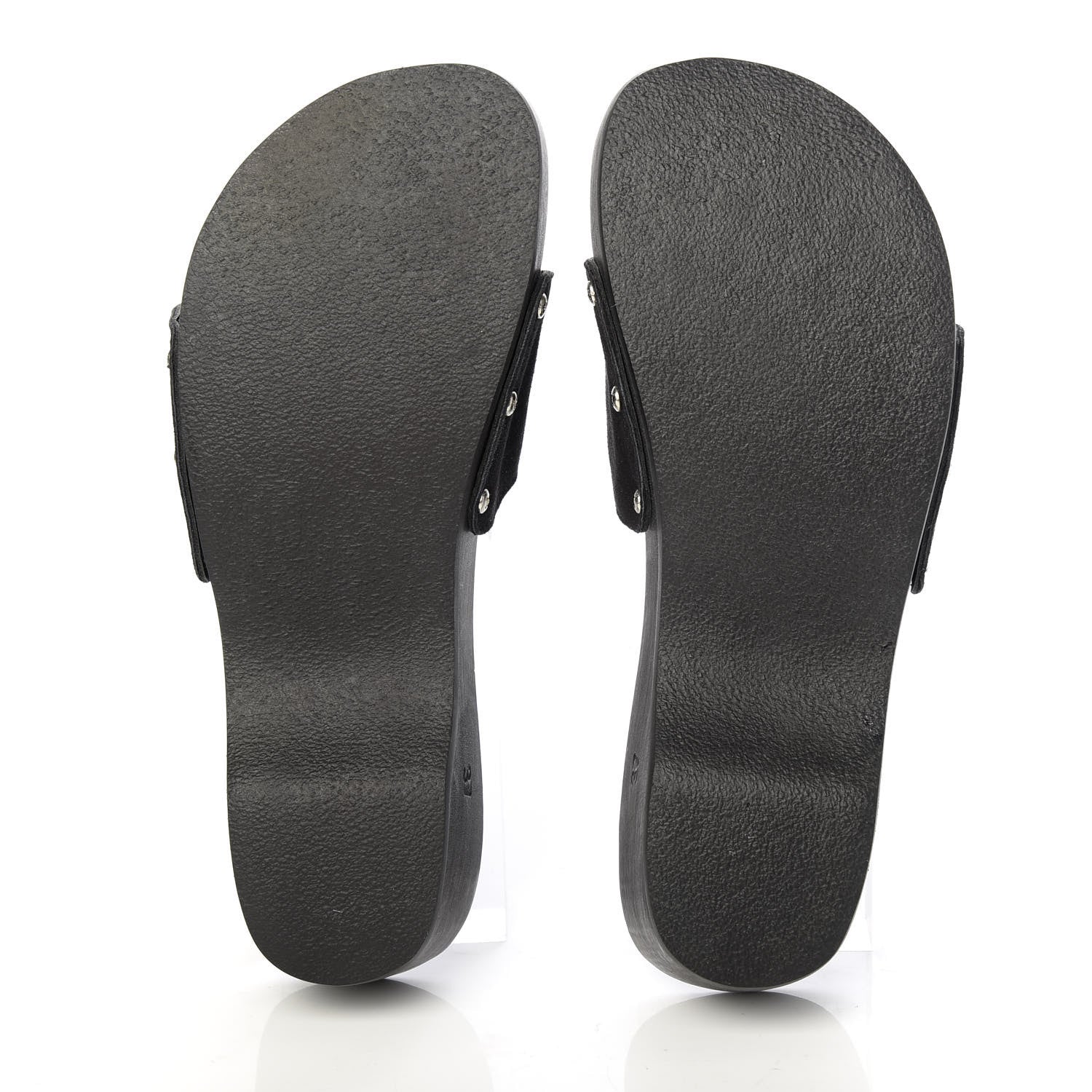 Chanel Suede CC Buckle Clogs 37 Black 5 of 9