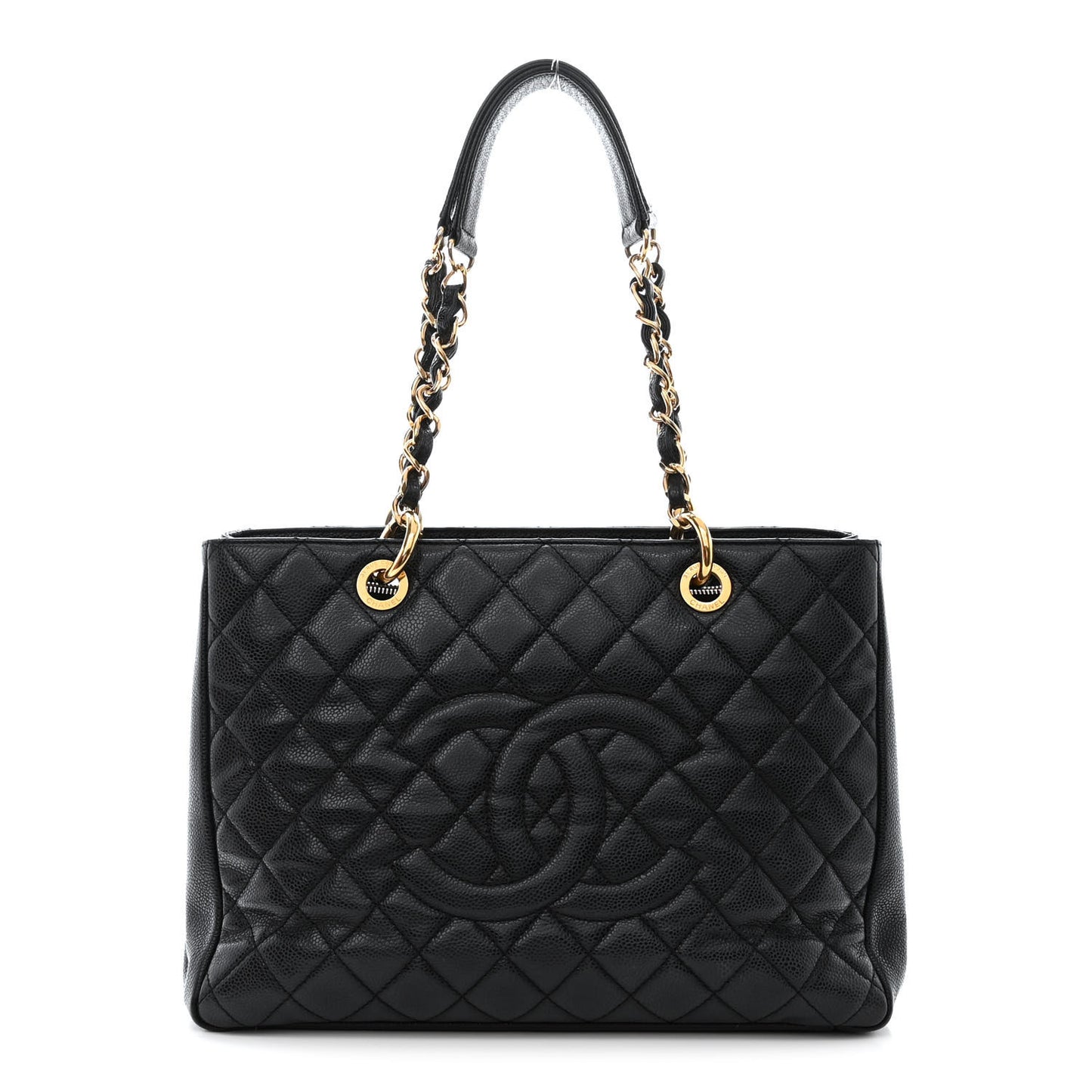 Caviar Quilted Grand Shopping Tote GST Black
