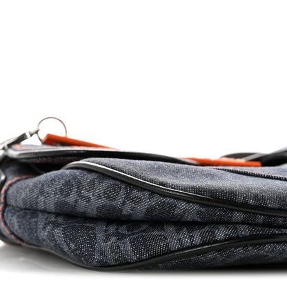 Christian Dior Denim Monogram Flight Saddle Bag 9 of 15