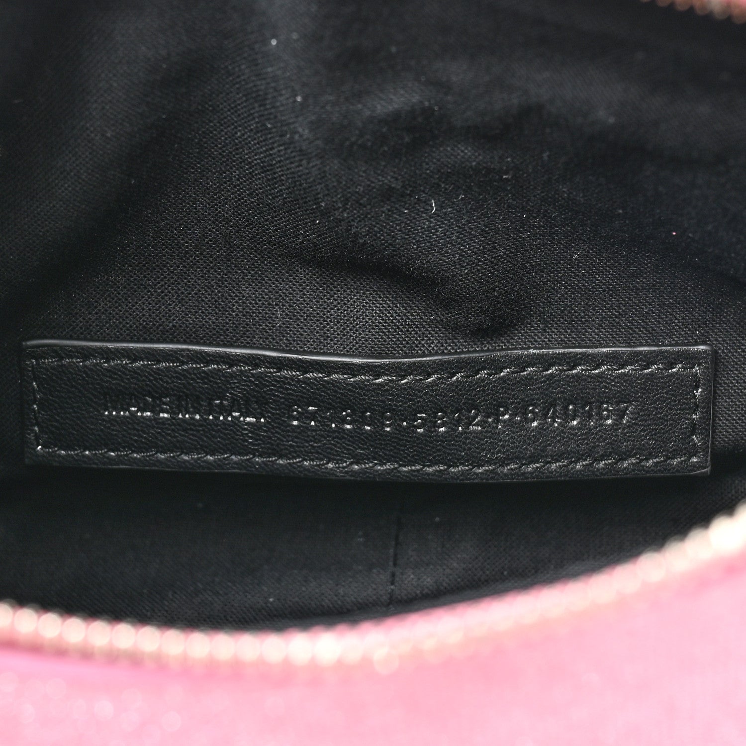 Balenciaga Sparkling Fabric Le Cagole Shoulder Bag XS Sweet Pink 7 of 13