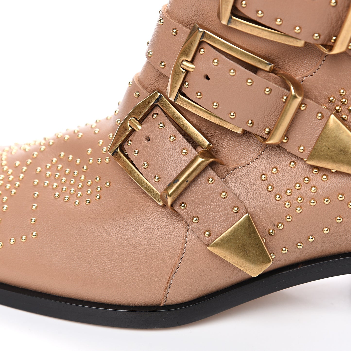 Nappa Sheepskin Studded Susanna Ankle Boots 35 Reef Shell