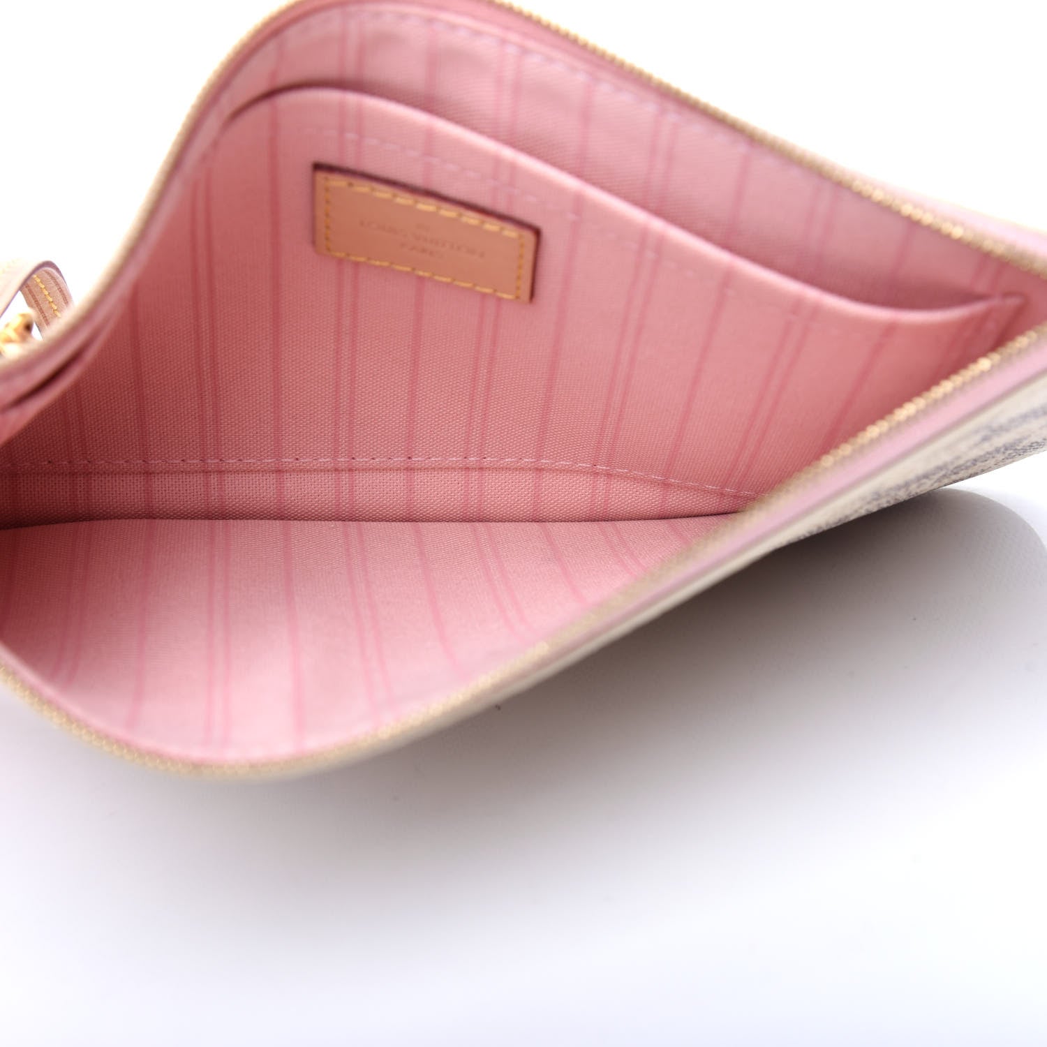 Louis Vuitton Damier Azur Neverfull MM GM Pochette Rose Ballerine 5 of 7