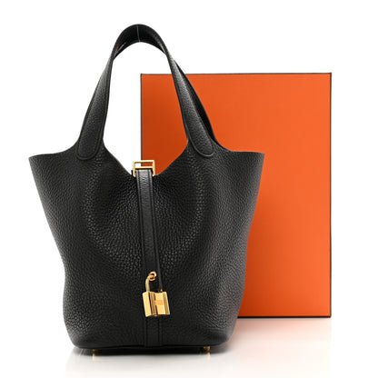 Hermes Taurillon Clemence Picotin Lock 18 PM Black 11 of 11