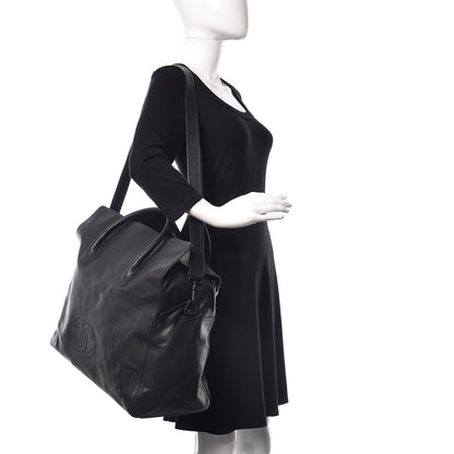 Chanel Caviar Large CC Shoulder Bag Black 2 of 9