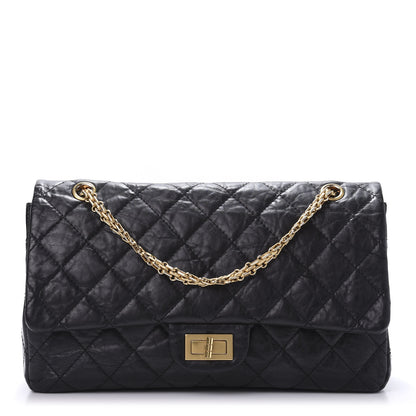 Chanel Crumpled Calfskin Quilted 2.55 Reissue 227 Flap Black 1 of 13