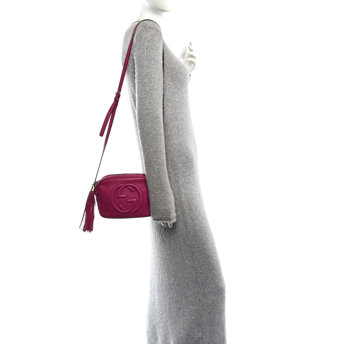 Cellarius Calfskin Small Soho Disco Bag Bright Bouganville