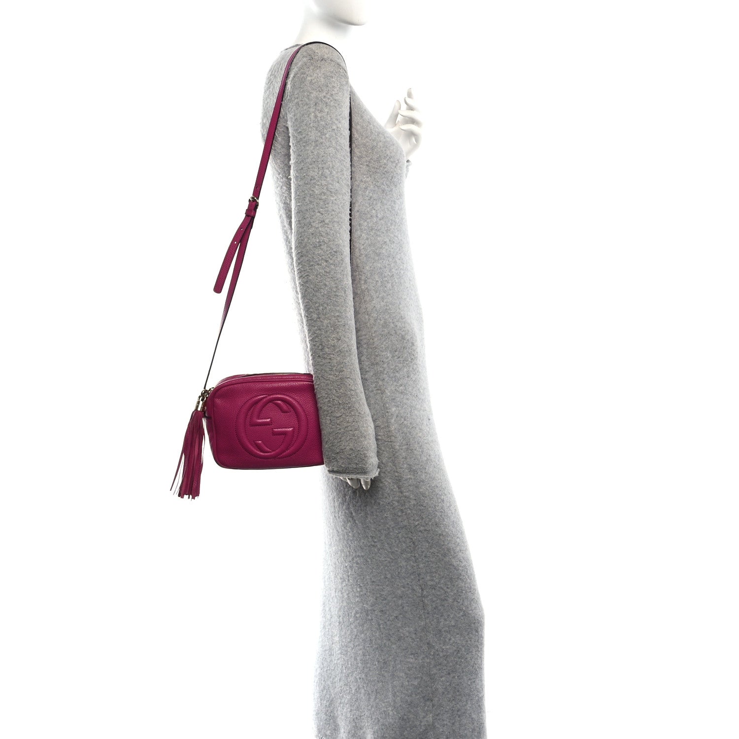 Gucci Cellarius Calfskin Small Soho Disco Bag Bright Bouganville 2 of 11