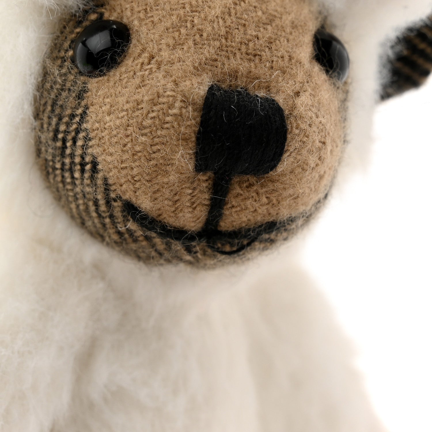 Burberry Cashmere Check Thomas Bear Unicorn Bag Charm White 4 of 4