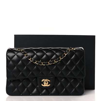 Chanel Lambskin Quilted Medium Double Flap Black 10 of 10