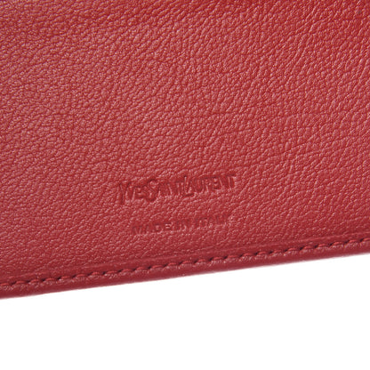 Saint Laurent Calfskin Compact Wallet Red 6 of 7