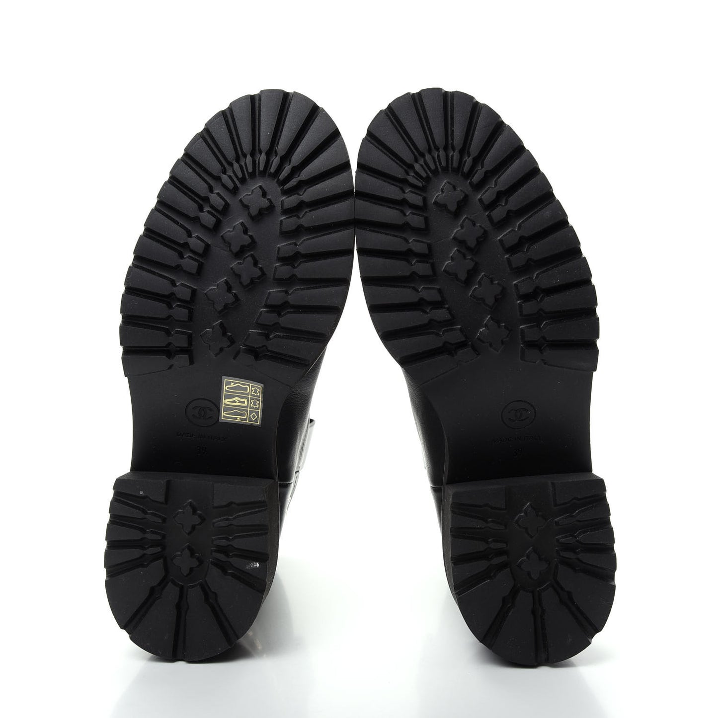 Calfskin CC Ankle Boots 39 Black