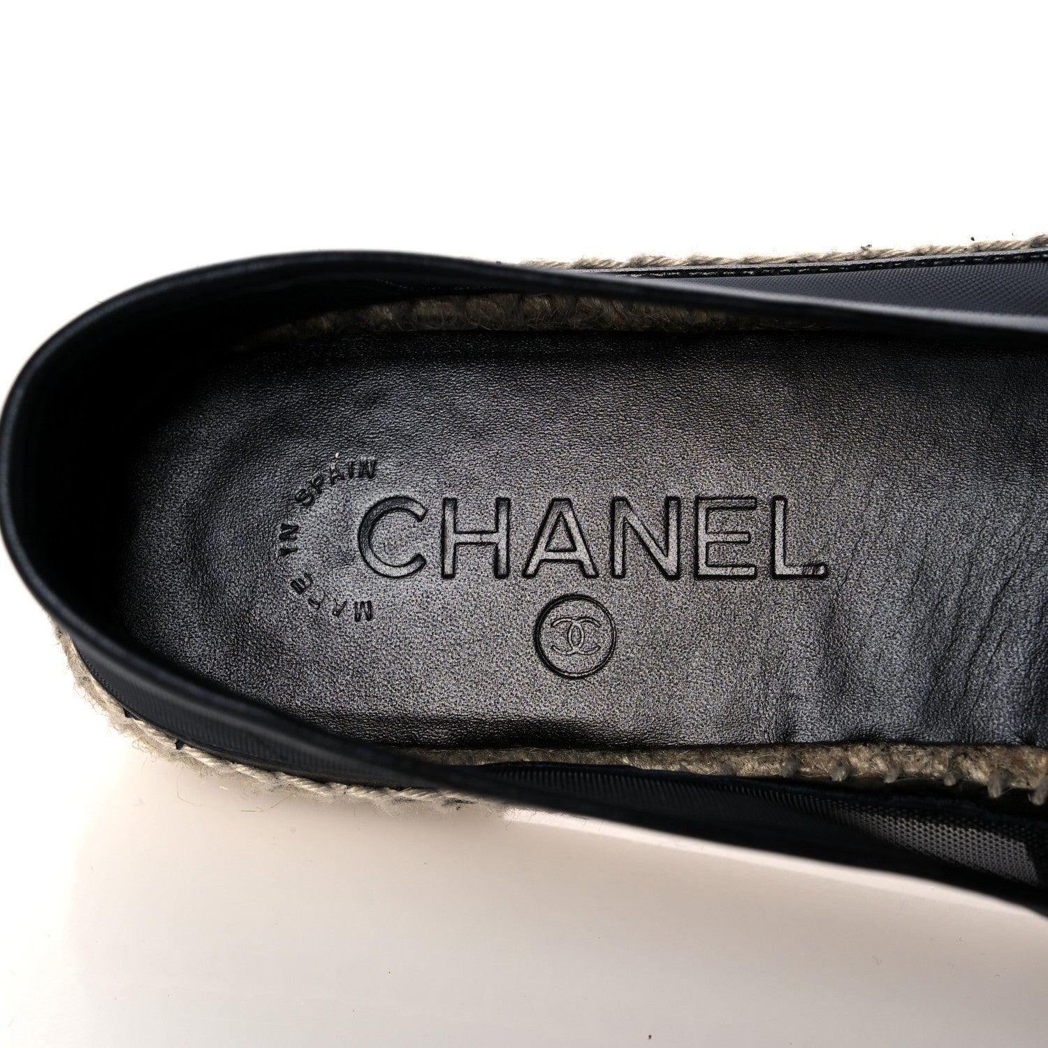 Chanel Mesh Grosgrain CC Espadrilles 39 Black 7 of 7