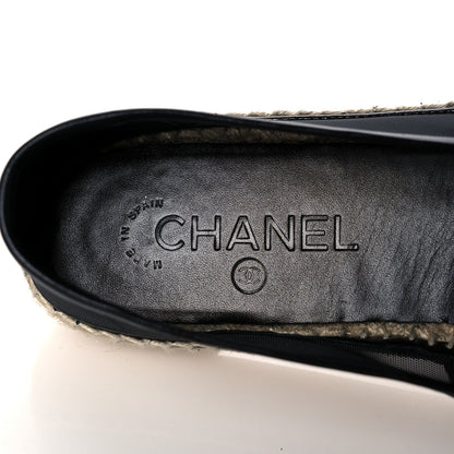 Chanel Mesh Grosgrain CC Espadrilles 39 Black 7 of 7