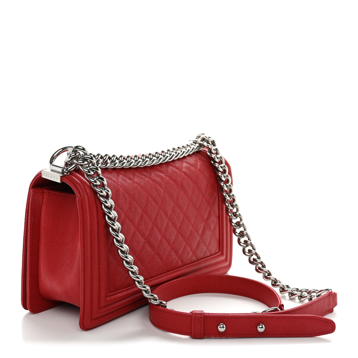Chanel Caviar Quilted Medium Boy Flap Red 3 of 11