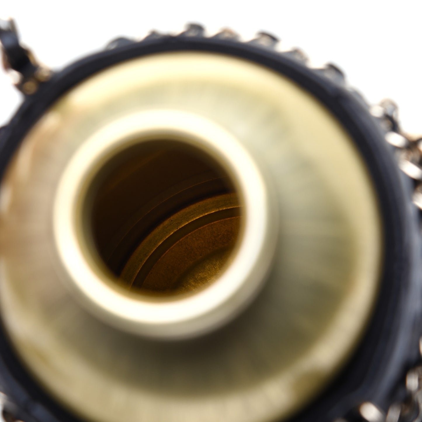 Lambskin Quilted CC To Drink Water Bottle Black Gold
