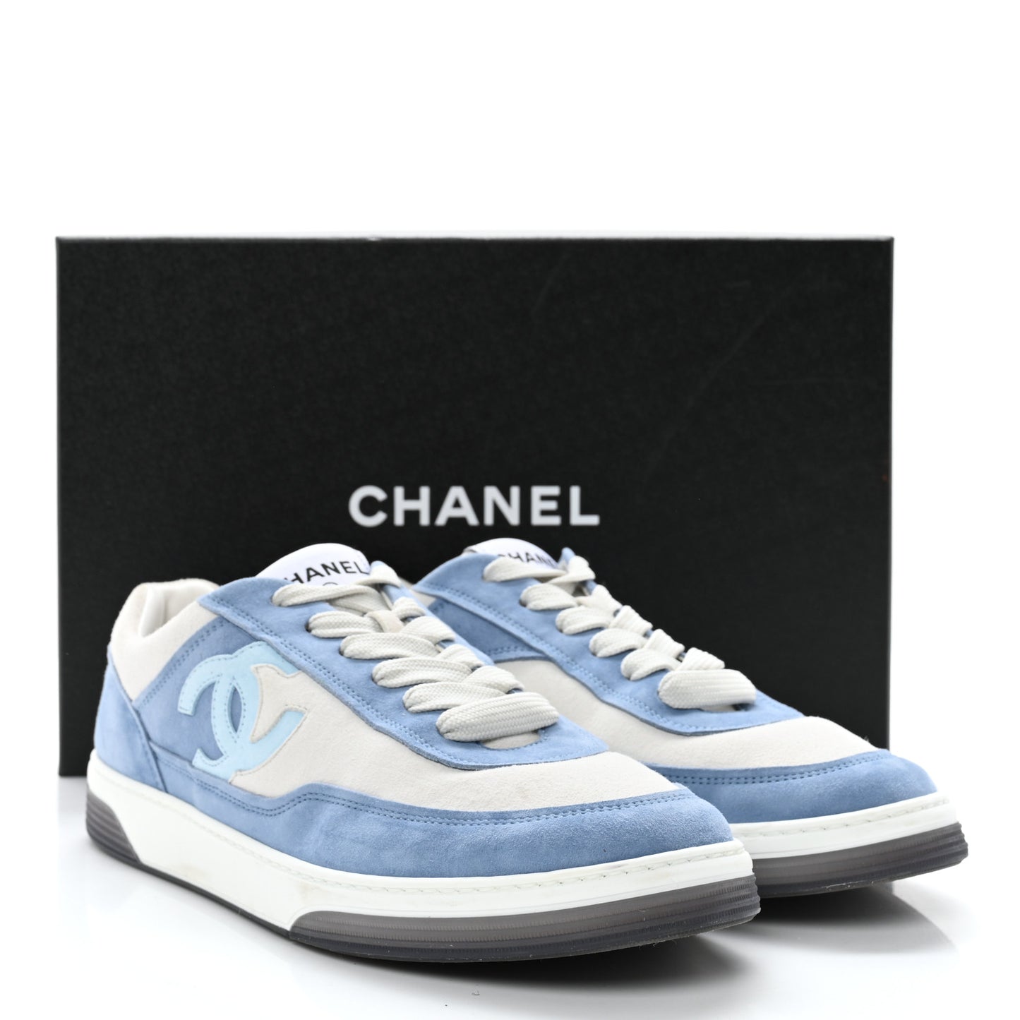 Suede Kidskin Womens CC Sneakers 41 White Blue
