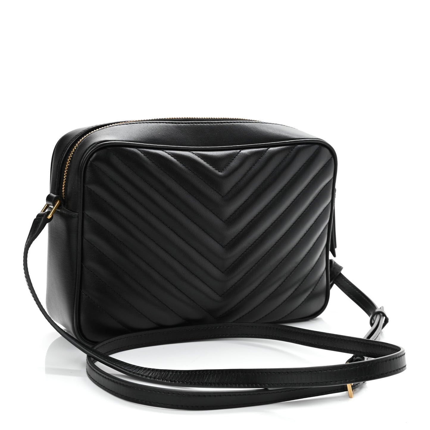 Calfskin Matelasse Monogram Lou Camera Bag Black