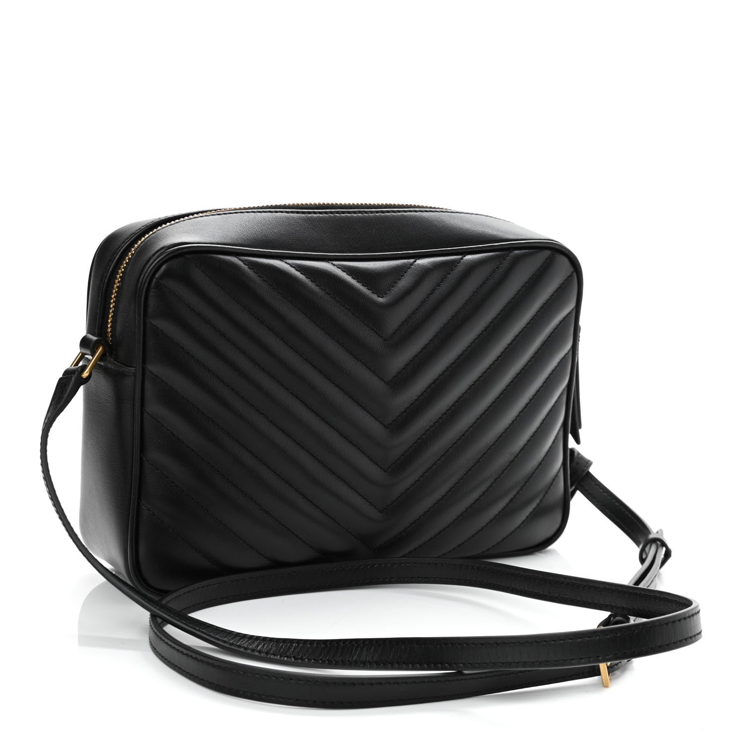 Saint Laurent Calfskin Matelasse Monogram Lou Camera Bag Black 3 of 10