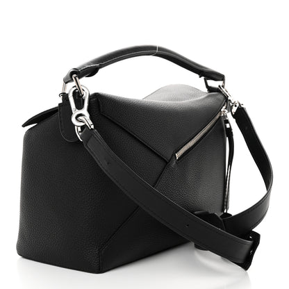 Loewe Calfskin Large Puzzle Edge Bag Black 3 of 10