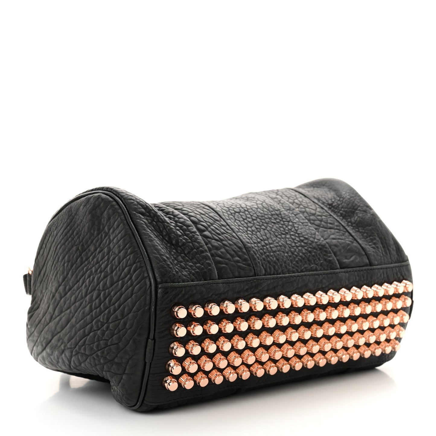 Pebbled Lambskin Rocco Black Rose Gold Hardware
