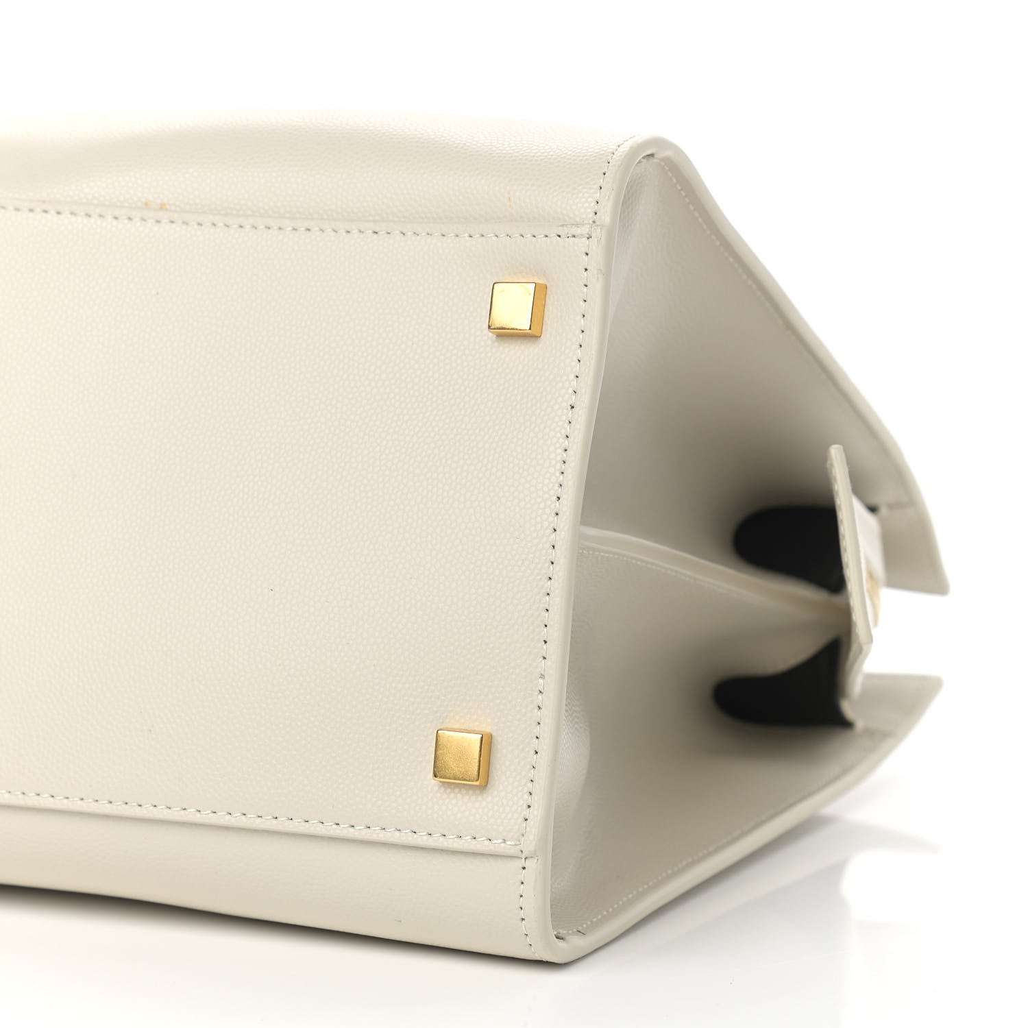 Saint Laurent Shiny Calfskin Medium Uptown Tote White 6 of 14