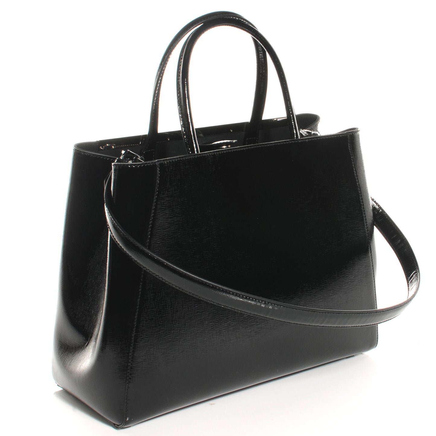 Patent Vitello Elite Regular 2Jours Tote Black