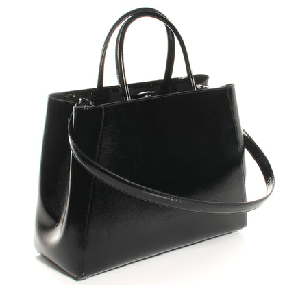 Fendi Patent Vitello Elite Regular 2Jours Tote Black 3 of 11