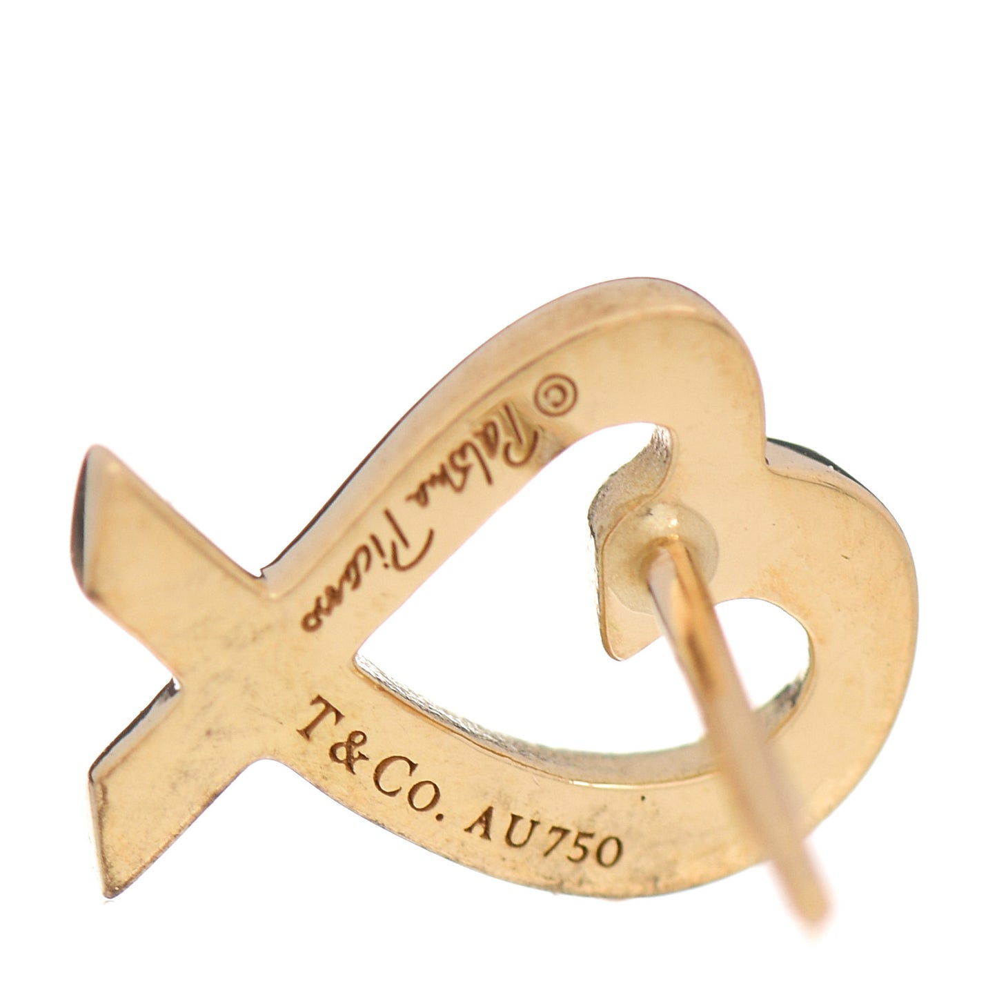 18K Yellow Gold Mini Paloma Picasso Loving Heart Earrings