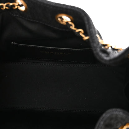Chanel Washed Denim Quilted Mini Chanel 25 Handbag Black 5 of 11