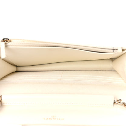 Chanel Caviar Quilted Wallet On Chain WOC White 5 of 20