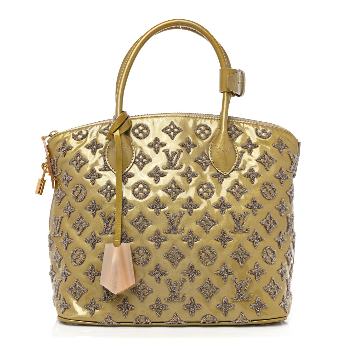 Patent Lambskin Fascination Lockit Moutarde