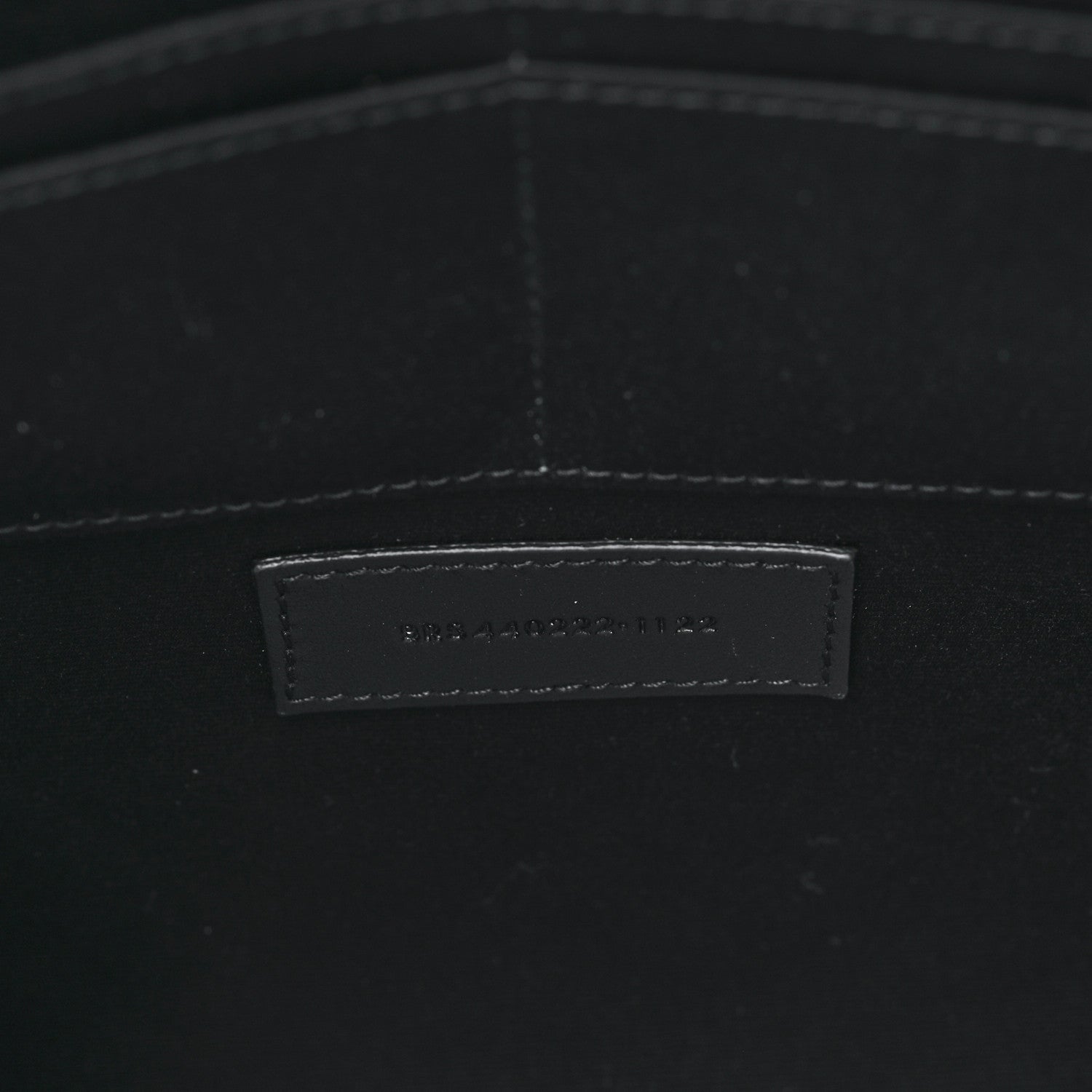 Saint Laurent Calfskin Matelasse Chevron Monogram Document Holder Black 7 of 9
