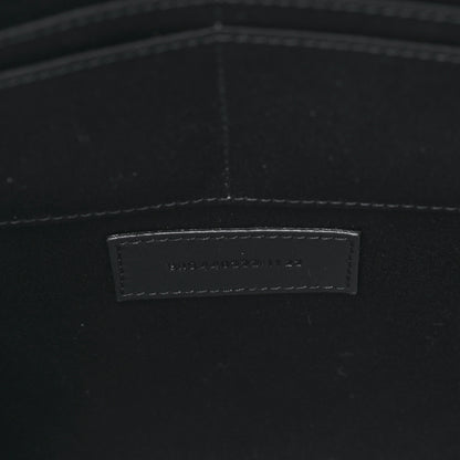 Saint Laurent Calfskin Matelasse Chevron Monogram Document Holder Black 7 of 9