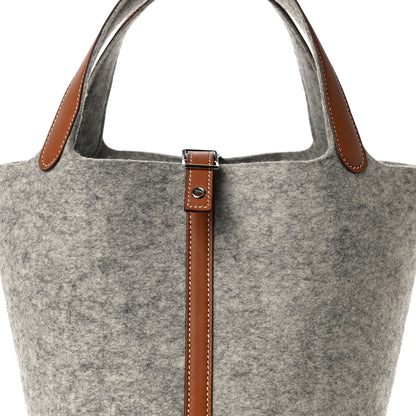 Hermes Feutre Swift Picotin Lock 22 MM Gris Clair Gold 9 of 11