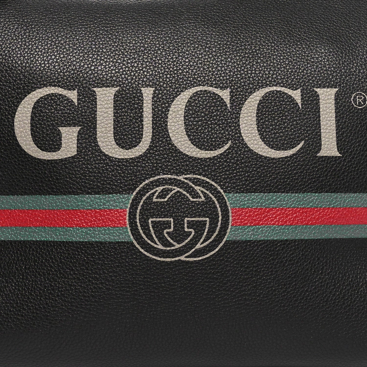 Gucci Grained Calfskin Logo Half Moon Hobo Black 8 of 10