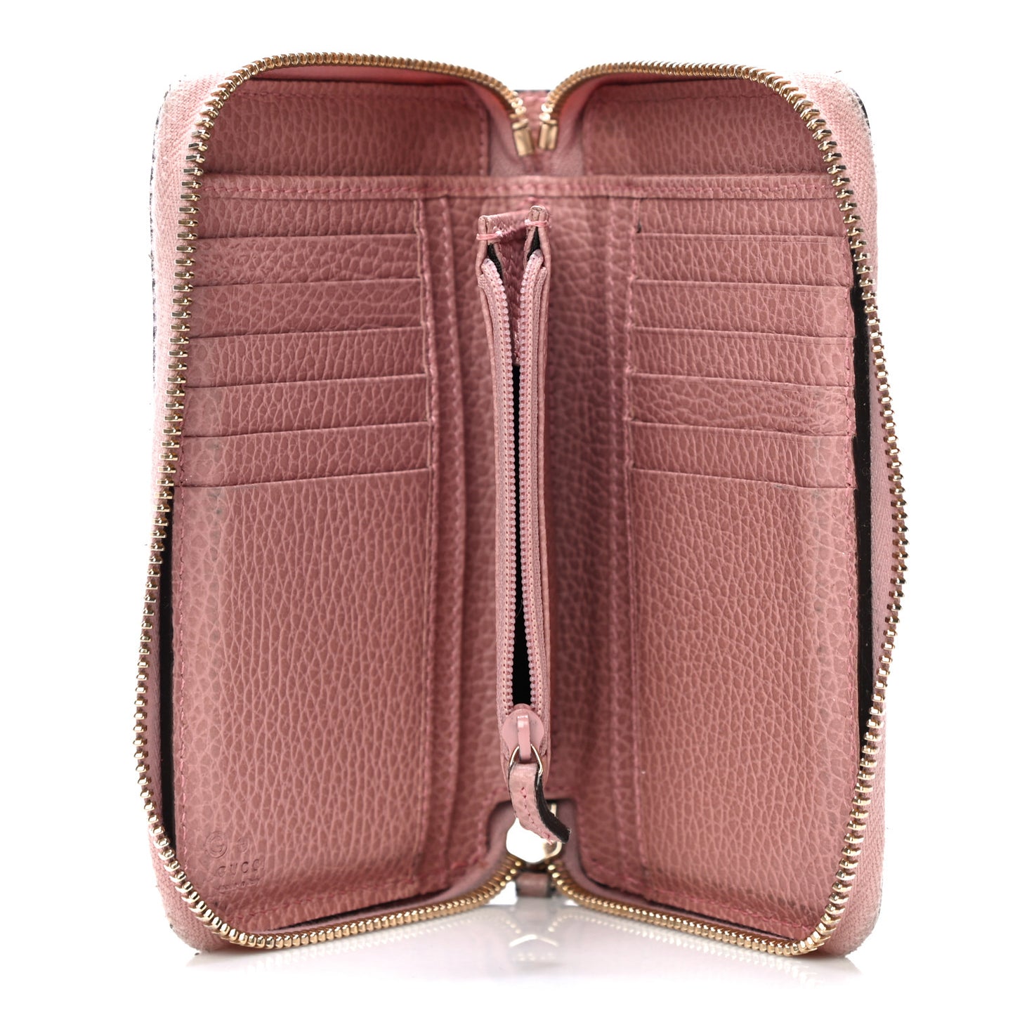 Dollar Calfskin Medium GG Zip Around Wallet Soft Pink