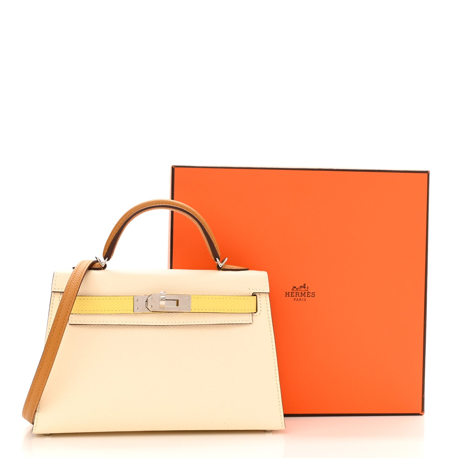Hermes Epsom Mini Kelly Sellier 20 Nata Jaune Poussin Sesame 13 of 13