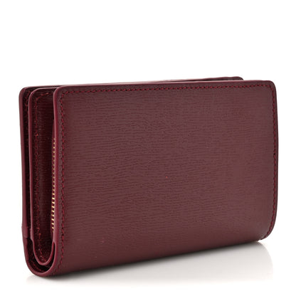 Gucci Calfskin Script Card Case Wallet Rosso Ancora Red 3 of 14