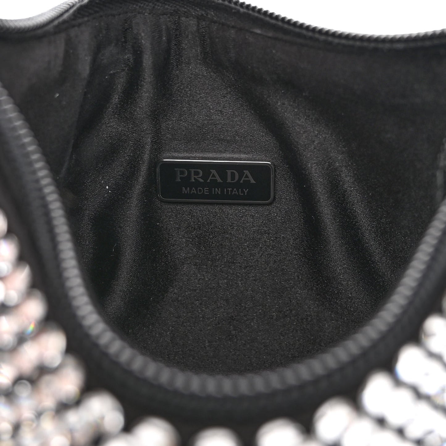Satin Crystal Mini Re-Edition 2000 Bag Cristal