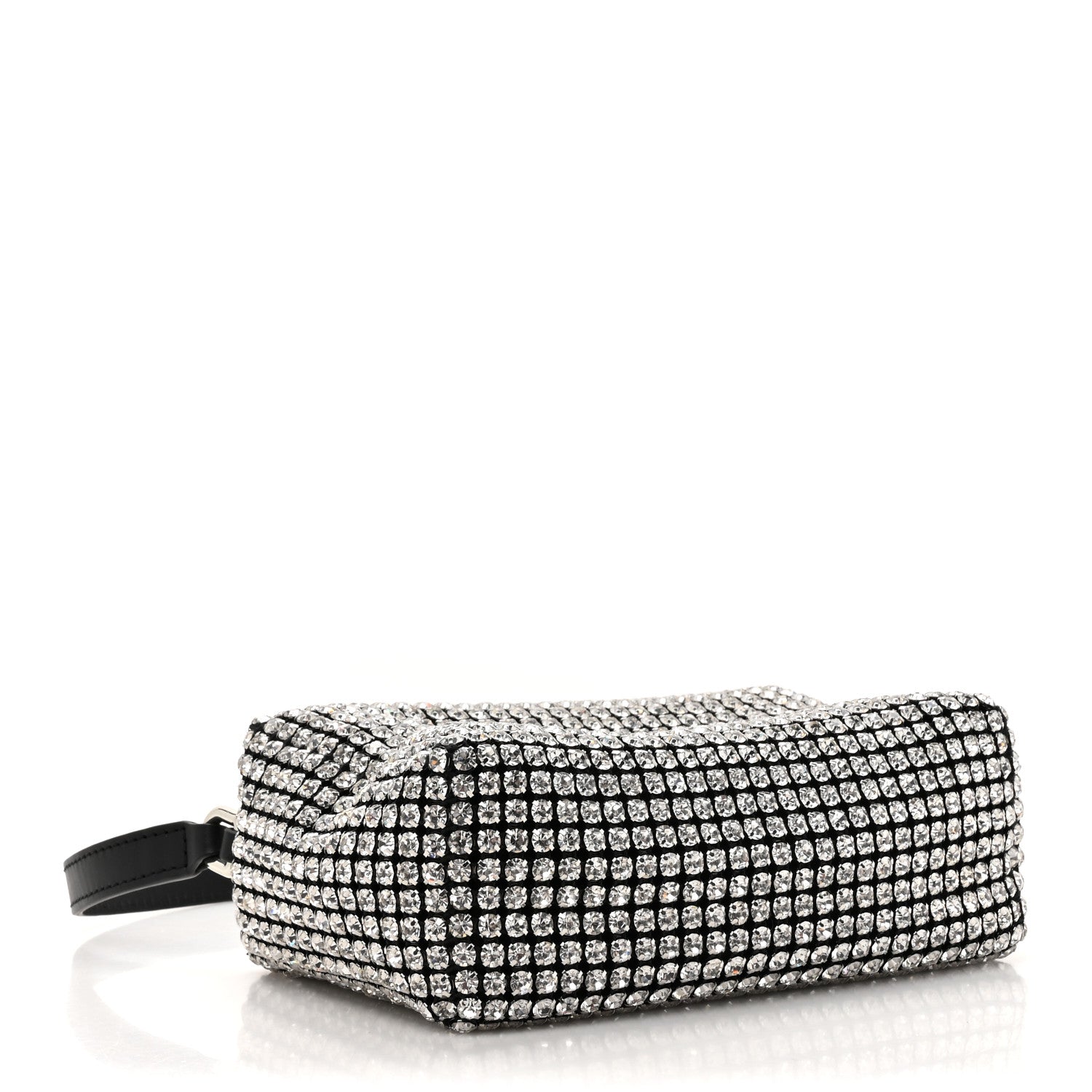 Alexander Wang Mesh Crystal Rhinestone Mini Heiress Pouch Black Silver 4 of 9