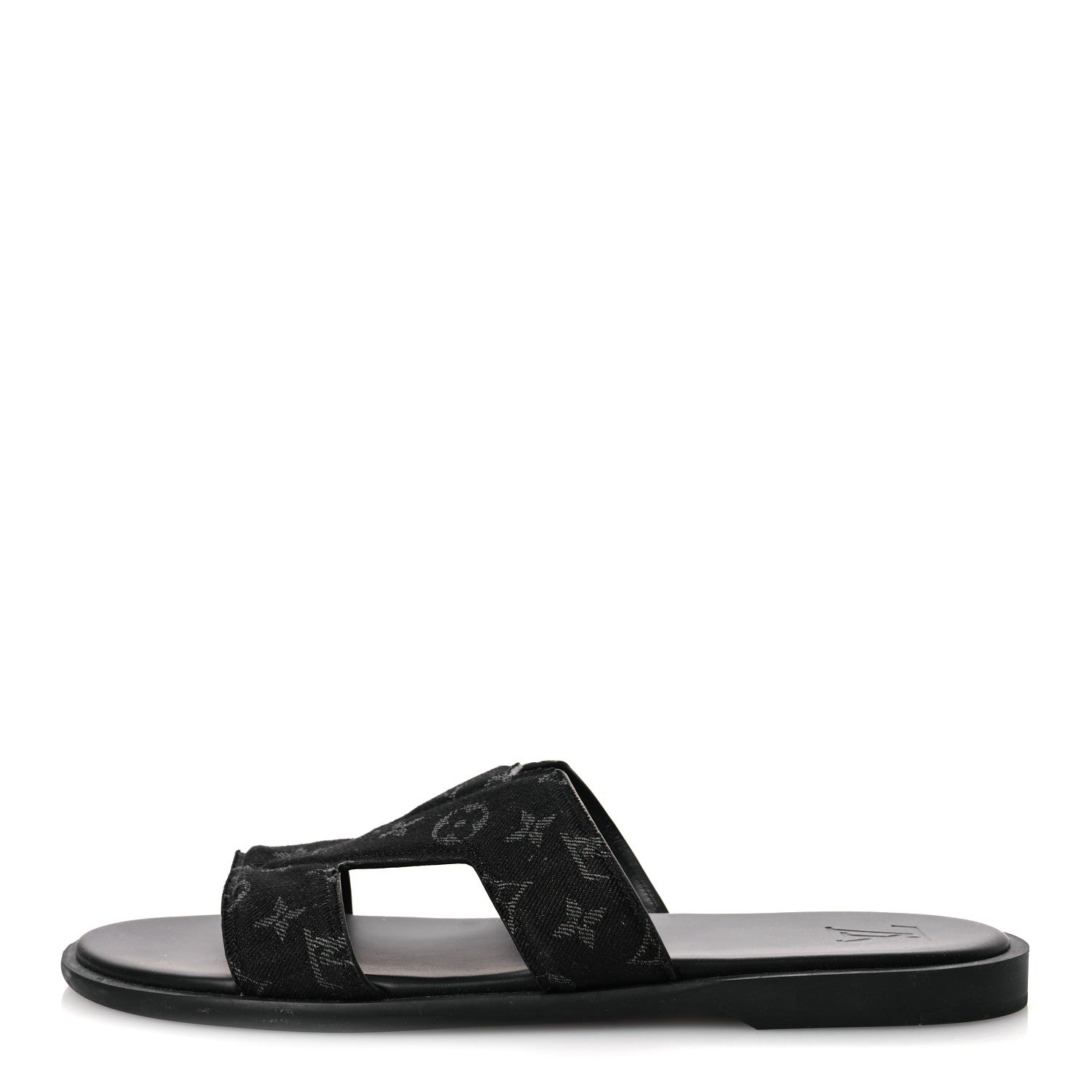 Louis Vuitton Monogram Denim Mens LV Oasis Mules 9.5 Black 1 of 11
