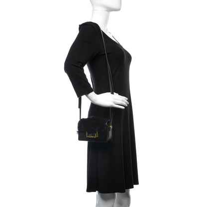 Saint Laurent Calfskin Pony Hair Small Lulu Shoulder Bag Black 2 of 9