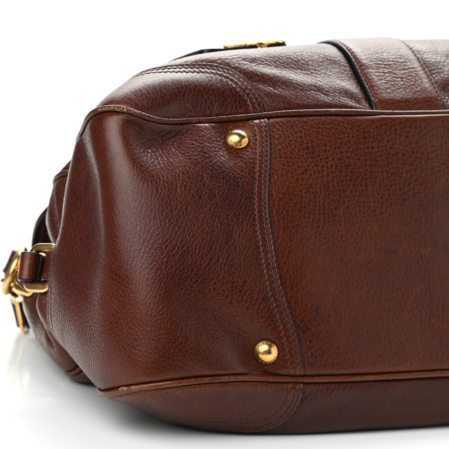 Prada Cervo Deerskin Animalier Large Satchel Cacao 8 of 14